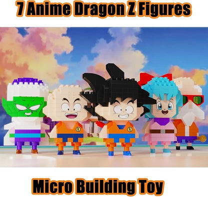 5 Dragon Figures Brick Mini Headz Building Toy 2IN1 Sitting &amp Standing Model Cute Main Dinosaur Ball Z Characters Merch Figures Micro Blocks Set Ideal Gift for Fans Adult Teen 14+ (1025PCS)