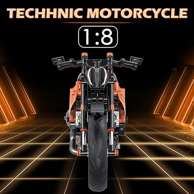 HIGH GODO Technic Motorcycle Building Set 1:8 MOC Motorcycle Model Kit for Adults Build and Display Ideas Cool Toys Gift for Teens Adults 14+ (579PCS)