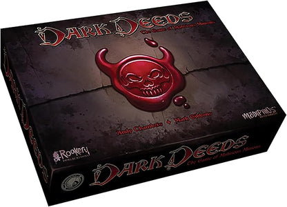 Modiphius Entertainment: Dark Deeds - Strategy Board Game Darkly Humorous Card Game Ages 14+ 2-5 Players 60 Min