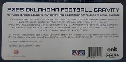 2025 Onit Gravity College Football Card Hobby Box (Oklahoma Sooners)
