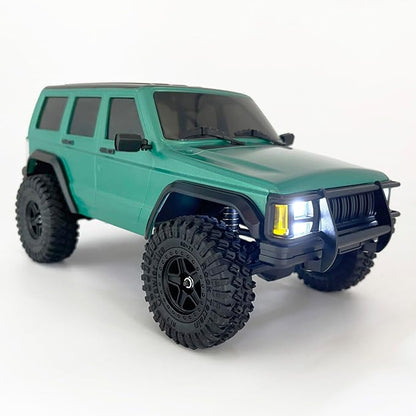 RC Rock Crawler 4x4 RC Jeep Truck 1/18 Scale Remote Control Crawler All Terrain 370 Motor Proportional Throttle Steering Upgraded Chassis 3 Speeds Lighting System‌ Hobby Model for Adult