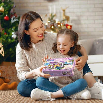 Purple Girls Summer Villa Friends Building Set Compatible with Lego 3 in 1 Friends Construction Educational Toy for Kids Age 8-12 and Up 1081 PCS