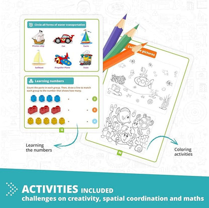 Engino STEAM Labs Learning About Sea Adventures STEAM Toys for Ages 3+ Building Blocks STEM Project for Girls &amp Boys Learning &amp Education Toys Kindergarden Activities (5 Models)