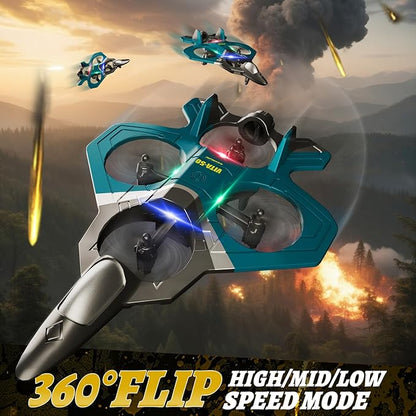 4DRC Foam RC Plane for Adults Kids Remote Control Airplane Toys for Boys Kids Adults Beginners RC Planes Fighter Jet Helicopter Drones for Kids Adults 360° Flip Easy to Fly