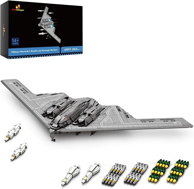 JMBricklayer Fighter Jet Building Set 60013 B2 Military Bomber Plane for Adults Aviation Airplane Model Collection or Home Decor Gifts for Adult Men and Military Fans