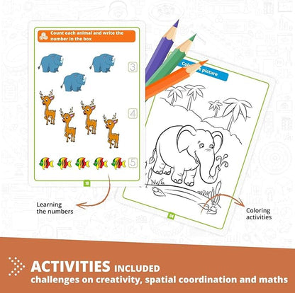 Engino STEAM Labs Learning About Wild Animals Construction Toys for Ages 3+ Building Blocks STEM Kit for Girls &amp Boys Preschool Educational Toys (5 Models)
