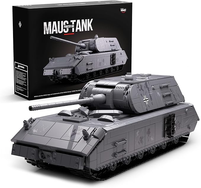 Nifeliz Maus Tank Building Model WW2 Collectible Military Panzer VIII Tank for Adults Army Model to Build and Display Gift Ideal for Military Fans (NF10289)