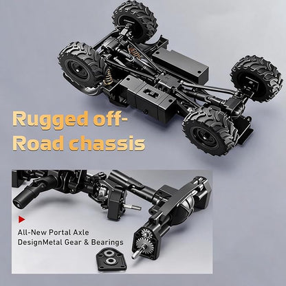 MN-333 1/18 Semi-Truck RC Crawler Unimog U4000 4WD Full Scale Off Road RC Rock Crawler 4x4 RC Car RTF Alloy Climing Vehicle for Hobby Gifts