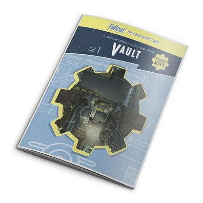 Modiphius Entertainment: Fallout: The Roleplaying Game - Map Pack 1: Vault - RPG Accessory 32 Page Softcover Booklet &amp 4 Double-Sided Poster Maps