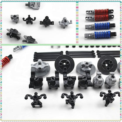 Technical Parts Vehicles Suspension Accessories with Tire 107x44 Technical Parts Set Compatible with All Major Brands MOC Parts Building Toy DIY Replacement Spare Kit (68pcs)