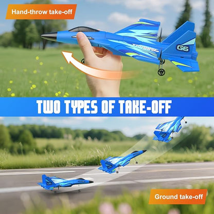 4DRC Foam RC Plane for Kids Adults Remote Control Airplane RC Jet Helicopter Drone Plane for Kids Adults Beginner Easy to Fly RC Fighter Remote Control Aircraft with Automatic Balance Gyro