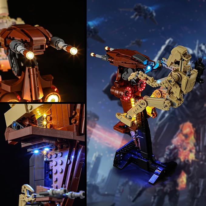 Vaodest Light for Lego 75428 Battle Droid with STAP SetDesign and Configuration Compatible with Model 75428(Light Only Not Building Block Kit)