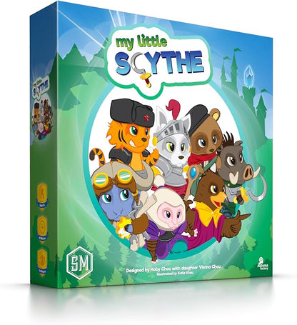 Stonemaier Games: My Little Scythe by Hoby &amp Vienna Chou | A Competitive Family Strategy Board Game Where You Embark on Adventure with Your Animal Friends and Start Pie Fights | 1-6 Players 60 Mi