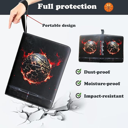 Basketball Card Binder 900 Pockets Trading Card Holder with Detachable Sleeves Portable Collector Album Sports Cards and Basketball Cards 2025-2026