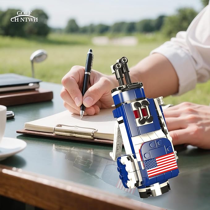 Golf Bag Toy Building Set Compatible with Lego Golf - Golf Party Decor Desk Decor Gag Golf Gift