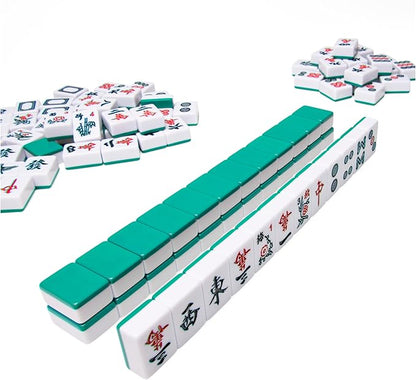Spin Master Games Legacy Deluxe Mah Jong Classic Game with Two-Toned Tiles and Lined Wood Storage Case Family Game for 4 Players Ages 8 and up