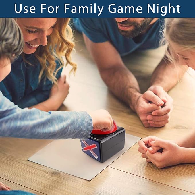 BEAN LIEVE 4Pack Game Buzzer - Quiz Trivia Lights Sound Red Game Buzzer for Adults