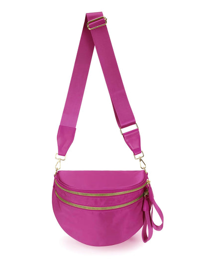 Spacious Nylon Crossbody Bag Bum Bag Handbags Wallets Purses Trendy Shoulder Bag for Women