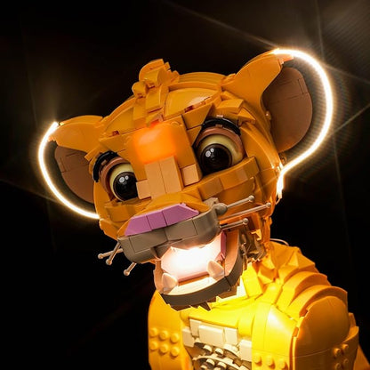 Upgraded Led Light Kit for Lego Young Simba The Lion King Building Set Remote Control Version Compatible with Lego 43247 (Model Not Included)