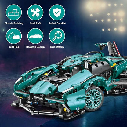 999 Piece Sports Car Building Blocks Toys Boys or Adults Kits 1:14 Race Car Model Building Set Adult Collectible Model Cars Set to Build STEM Super Cars Sets for Boys Girls Age 6-12 8-14