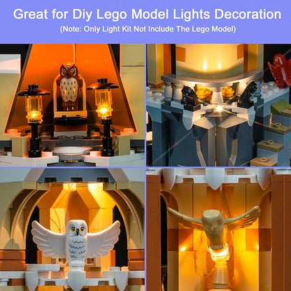 Upgraded Led Light Kit for Lego Castle Owlery Building Set Compatible with Lego 76430 (Model Not Included)