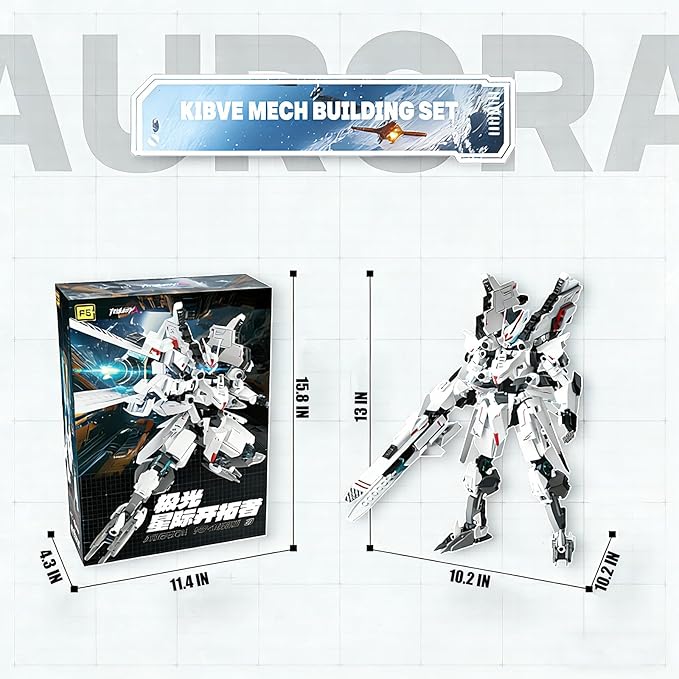 Mech Robot Building Blocks Set Movable Joints Construction Toy 654PCS Creative Collectible Action Figure Model Kit for Kids and Hobbyists Ages 6+