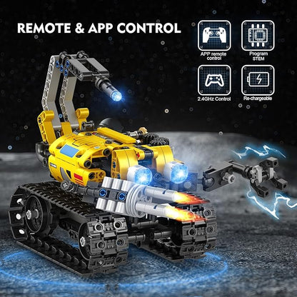 Robot Building Toys for Kids - 5 in 1 Remote- &amp App-Controlled Robots Toy RC Wall/Engineering/Mech Scorpion Building STEM Toys Robot Toy Gifts for Kids Boys Girls Age 10+ (560 PCS)