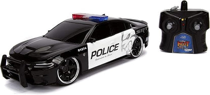 Jada Toys Hyperchargers Heat Chase Radio Control Vehicle - Twin Pack with USB Charging (2Piece) 1: 16 Scale 2015 Dodge Charger SRT Hellcat &amp 2017 Ford Gt