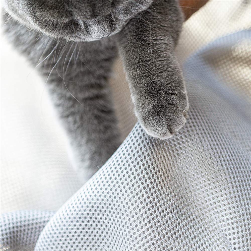 JUNSPOW Cat Bed Dog/Pet Hammock Bed Free-Standing Kitty Sleeping Cat Supplies Pet Supplies Whole Wash Stable & Breathable Easy Assembly Indoors Outdoors, 16.9 in x 16.9 in x 9.5 in