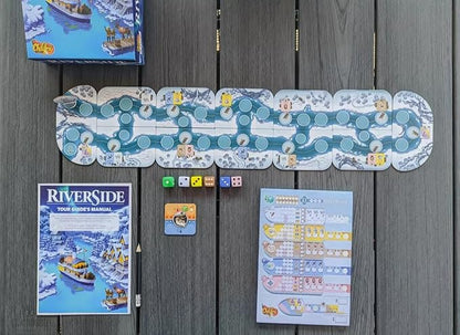 Stronghold Games Riverside – Strategic Roll-and-Write Adventure Explore The Arctic Fun Family Board Game for 1-6 Players Ages 14+
