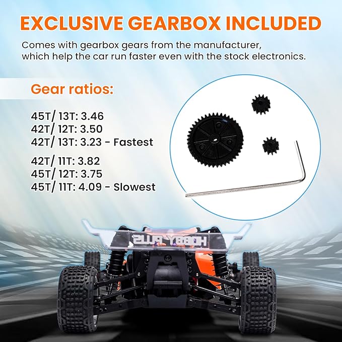 HOBBYPLUS Speck B 1/24 2WD Mini RC Car - RTR RC Buggy Fast Mini Racing Buggy Brushless Ready with Oil-Filled Shocks – Fun Indoor Remote Control Car Racing Vehicles for Adults (Vintage Creme)