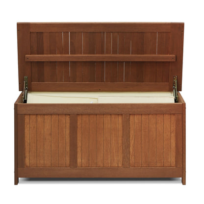 Furinno FG17685 Tioman Outdoor Patio Furniture Hardwood Deck Box in Teak Oil, Natural