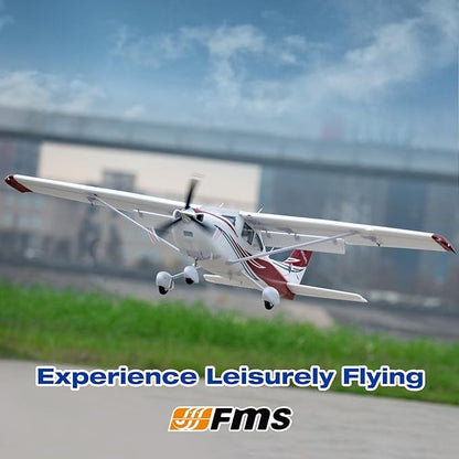 Fms Rc Planes for Beginners Remote Control Airplane for Adults Single-Engine Propeller Airplane 1500MM Cessna 182 Red 6 Channel Hobby Rc Airplanes PNP (No Radio Battery Charger)