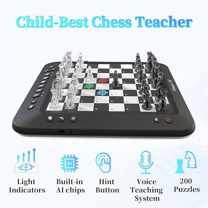 Electronic Chess Set Board Game Computer Chess Game Electronic Chess Set Game Chess Sets Games Lovers for Beginners Great Partner for Play and Practice