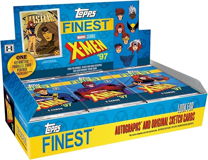 2025 Topps Finest Marvel X-Men '97 Trading Cards Hobby Box