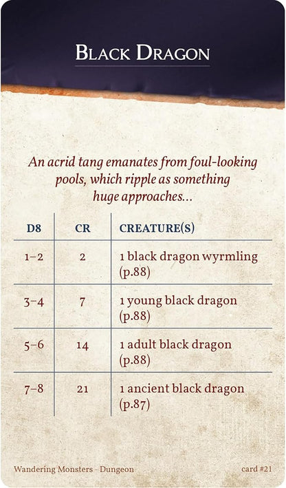 Nord Games: Wandering Monsters: Boxed Set - 5e RPG Storytelling Cards 300 Tarot Sized Cards Encounters by Environment Tabletop Roleplaying D&ampD
