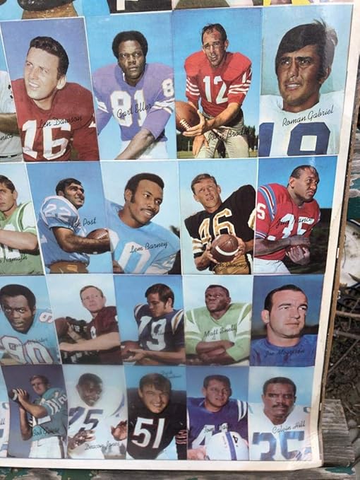1970 Topps Super Football Set Uncut Sheet Joe Namath Johnny Unitas Bart Starr