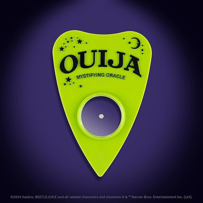 Ouija: Beetlejuice Inspired by Tim Burton’s Cult Classic Movie Collectible Classic Ouija Board Game with Green Planchette Officially Licensed Collectible and Merchandise 2-4 Players Ages 8+
