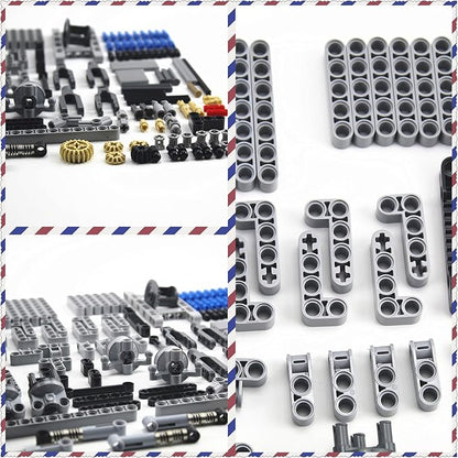 Technics Parts Vehicles Suspension System with Tire 107x44 Technical Parts Set Compatible with All Major Brands MOC Parts Building Toy DIY Accessories (200pcs)