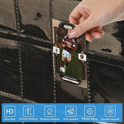 36 Cards Display Case - 35PT Graded Sports Card Frame - with PVC Protection &amp Clear View for Baseball Football Basketball Trading Card Wall Display Black