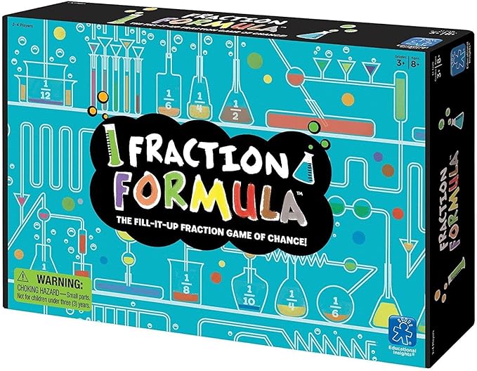 Educational Insights Fraction Formula - 3rd Grade Math Games Fractions Manipulatives and Fraction Flash Cards Kids Math Games for The Classroom or Home Teaching Fractions for Kids Ages 8+