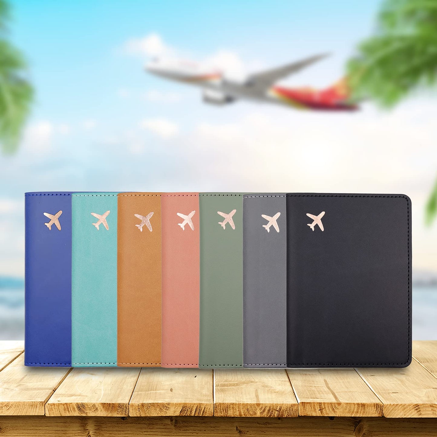 Deziliao Passport Holder,Passport Holder Card Slots, Passport and Vaccine Card Holder Combo, Cute Passport cover for Women and Men, with Waterproof Rfid Blocking, Passport Travel Wallet(Black)