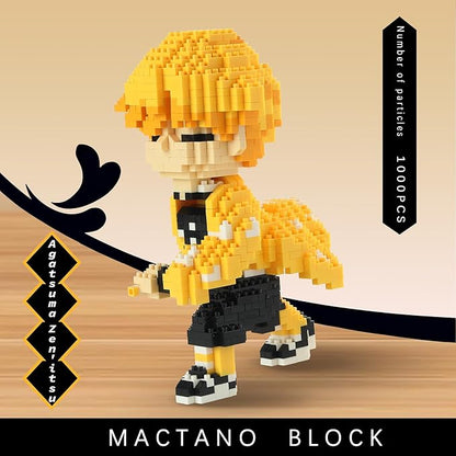 MACTANO Anime Holy Slayer Brickheadz Zenitsu Agatsuma Figure Building Set Micro Mini Building Block Toy for Adult-1000pcs