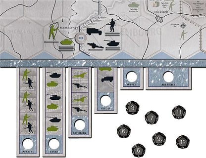 Renegade Game Studios Axis &amp Allies Battle of the Bulge WWII Strategy Board Game 2 Player Miniatures Wargame Ages 14+ 3-4 Hours