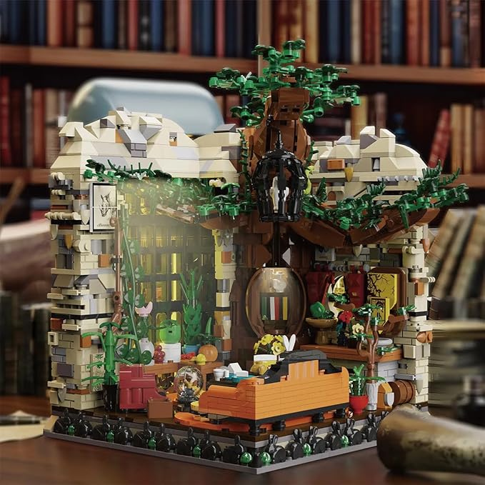 Magic World Huflepuf College Common RoomHarry Modular Architecture Building Blocks Poter with LightCollectible Harry House Model Building Brick Kit for Adults Teens Boys Girls - 2059Pieces