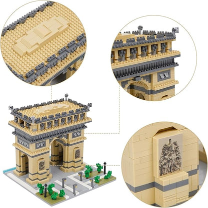 Building Blocks Set Arc De Triomphe Model Micro Building Blocks 2020 PCS Famous Architecture Building Kit Gifts for Kids and Adult