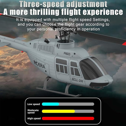 RC ERA A60 Helicopter - Remote Control Helicopters for Adult 1/42 Sacle 2.4G 4CH Gyro Stabilized Aircraft with Altitude Hold &amp Optical Flow3D Stunt Drone (Yellow)