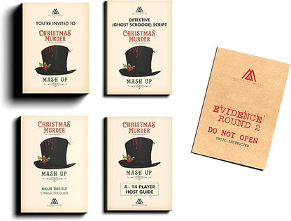 Masters of Mystery Victorian Christmas Murder Mystery Dinner Party Game – Holiday Whodunnit Party Game for Adults – 4–20 Players