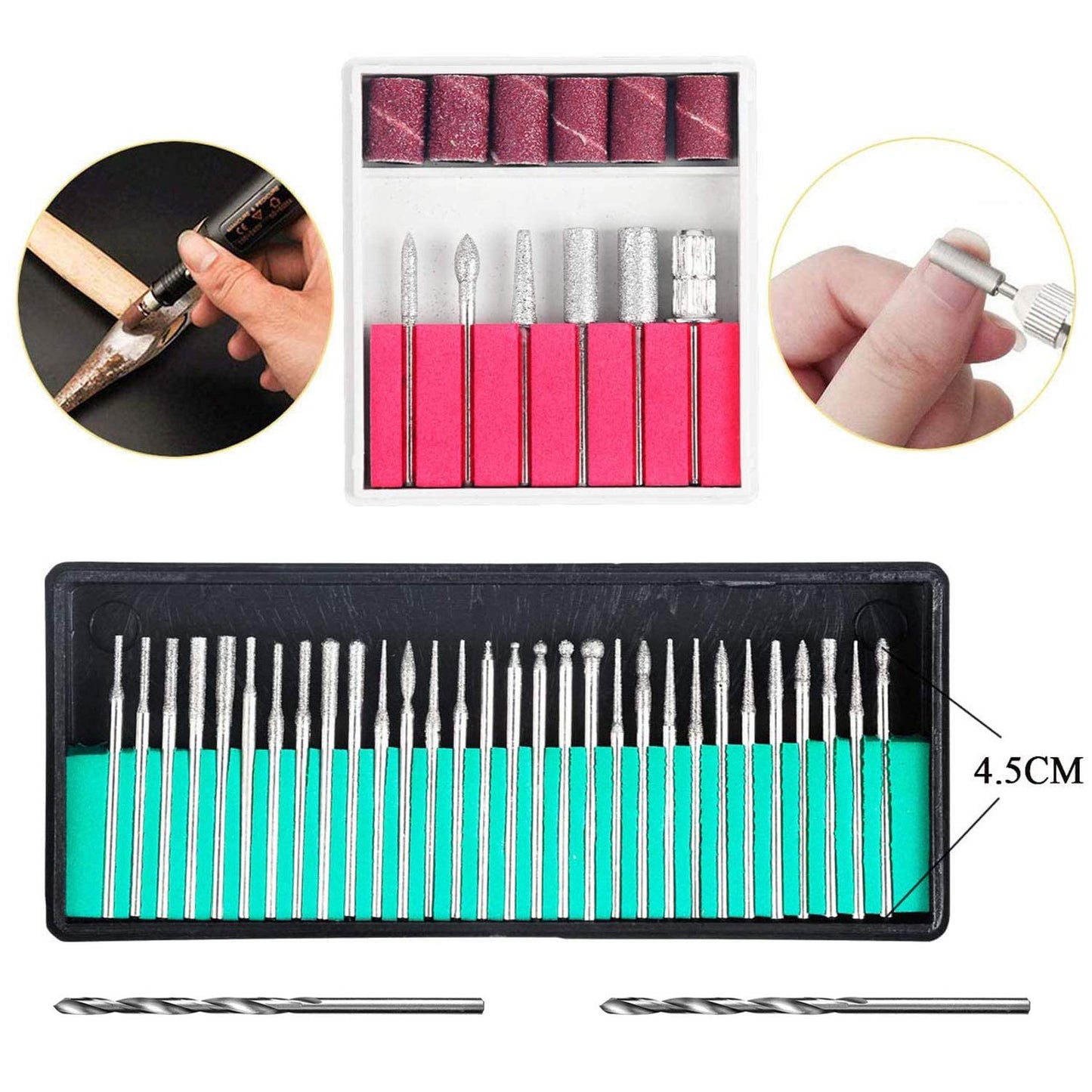 Uolor 108 Pcs Engraving Tool Kit, Multi-Functional Electric Corded Micro Engraver Etching Pen DIY Rotary Tool for Jewelry Glass Wood Metal Plastic with Scriber, 82 Accessories and 24 Stencils - Black