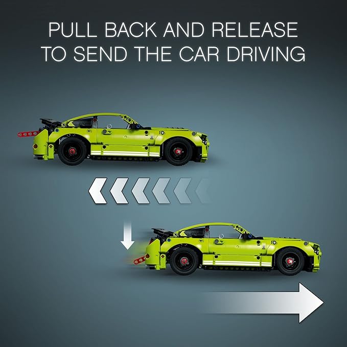LEGO Technic Ford Mustang Shelby GT500 Toy Car - Building Toy for Boys &amp Girls Ages 9+ Years - Pull Back Car W/AR App for Pretend Play - Gift Ideas - 42138